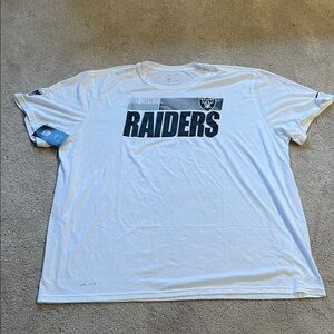 Nike Men's White Raiders Short Sleeve Tee